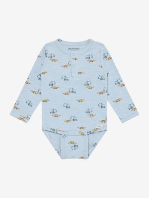 Minymo - Body LS Lysblå nesehorn