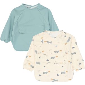 Sleeve bib 2 pk. Little flyers Slate blue