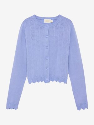 Creamie - Cardigan Pointelle - Blue lustre