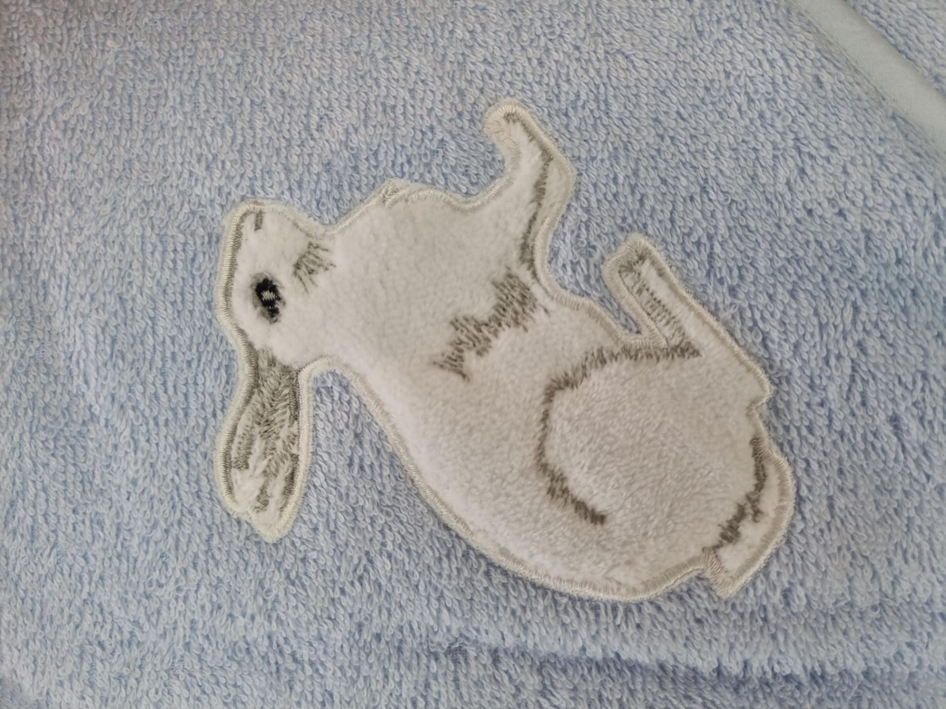Hettehåndkle baby - Kanin blå - Bilde 2