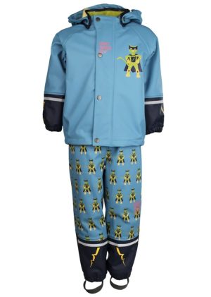 Regnsett Plask Superhelt - Superblå