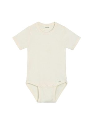 Minymo - Body SS Rib og blonde