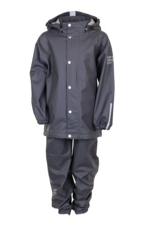 Kattnakken regnsett junior - Kattesvart