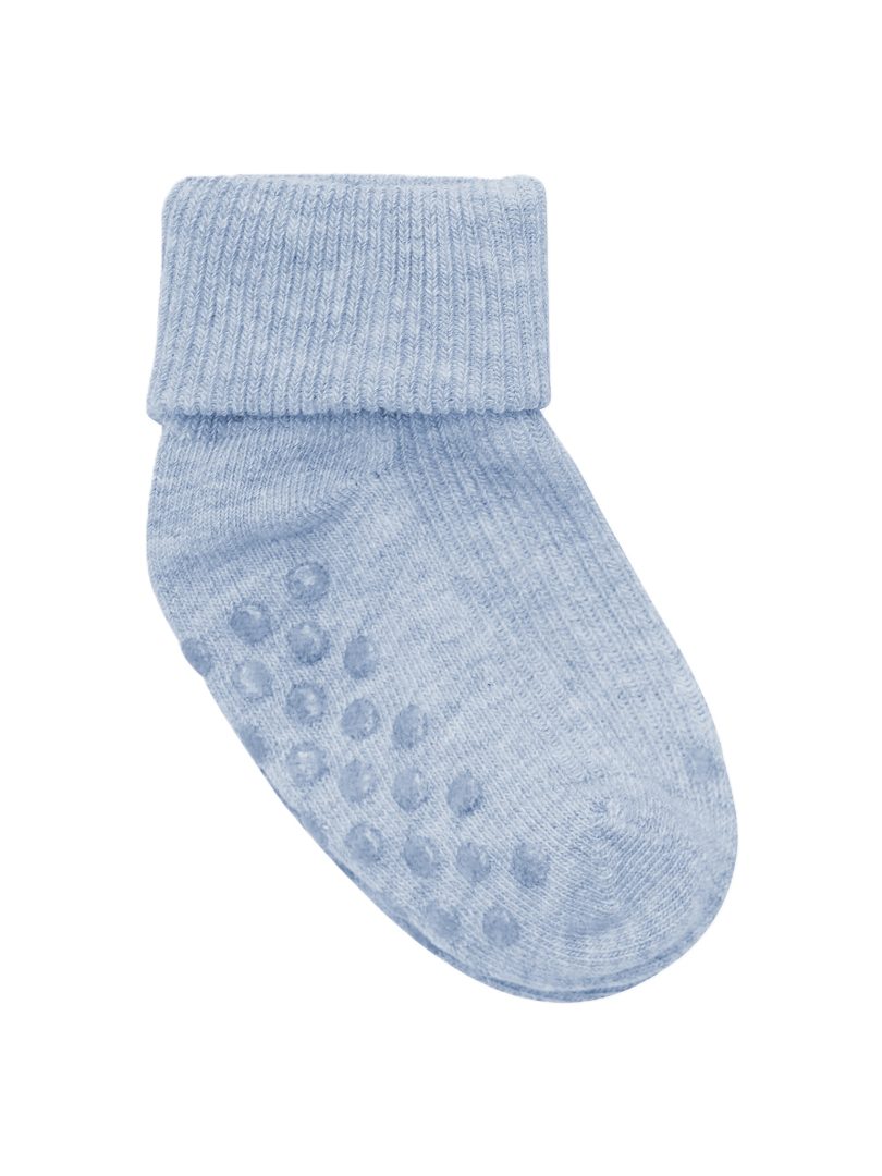 Minymo - Baby rib sock w. ABS (2-pack) winter sky - Bilde 2