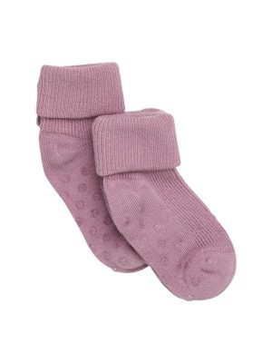 Minymo - Baby rib sock w. ABS (2-pack) Orchid Haze