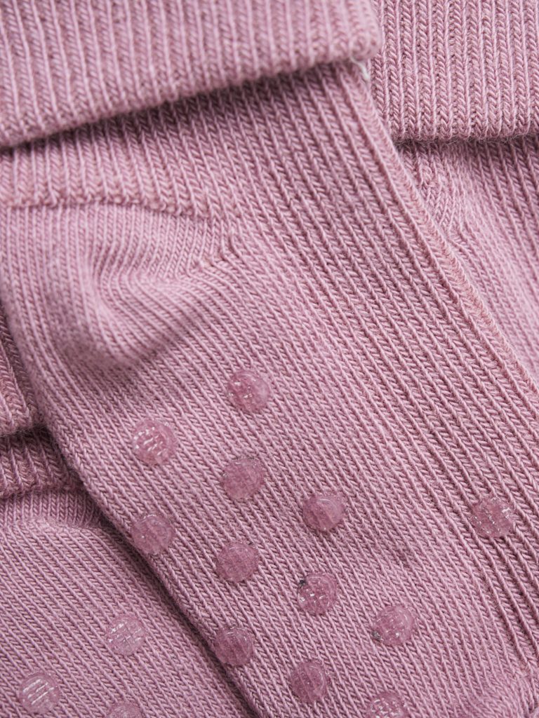 Minymo - Baby rib sock w. ABS (2-pack) Orchid Haze - Bilde 2