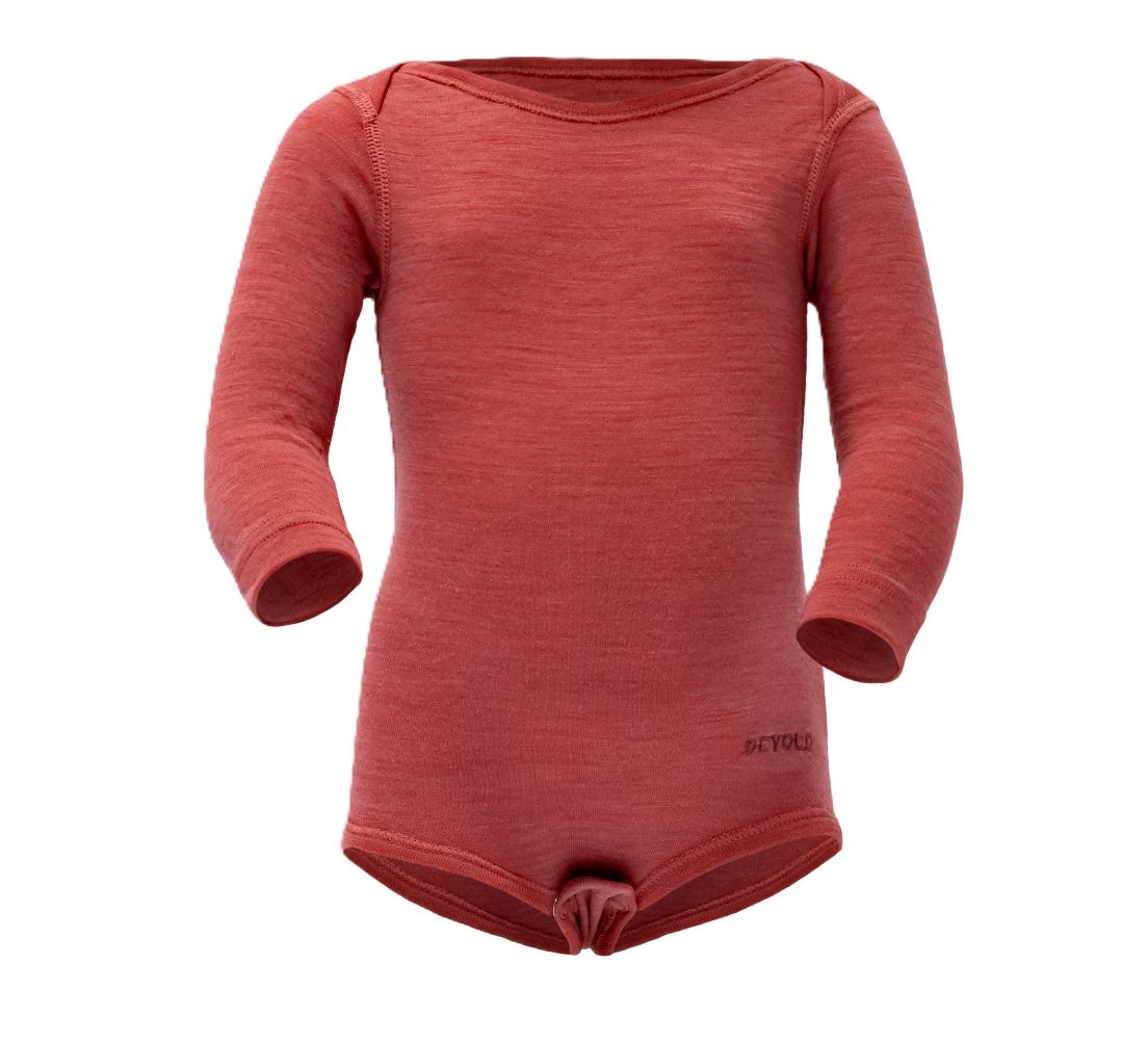 Duo active merino body baby - Marsala