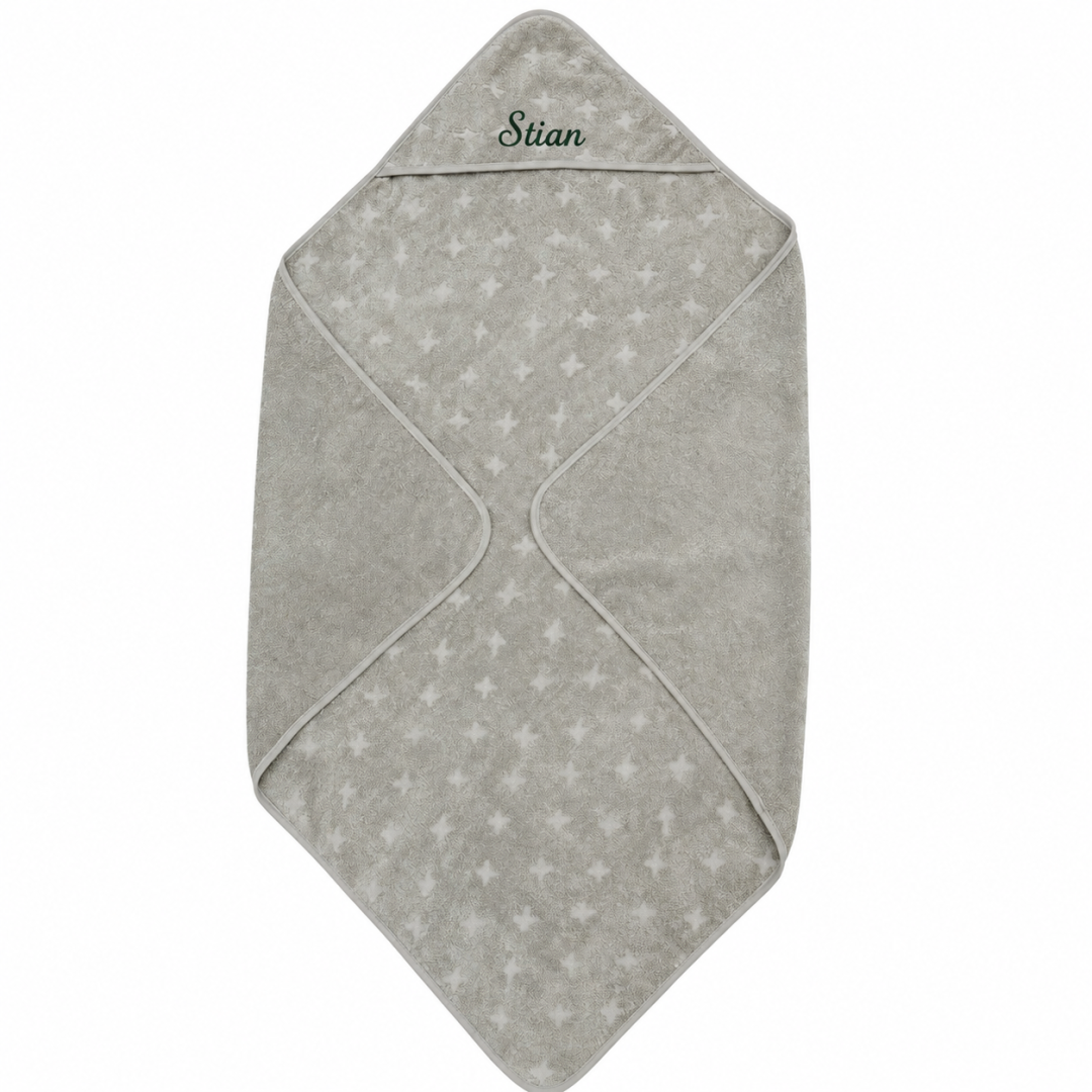 Baby towel hood - 70x70 cm - Mineral green - Bilde 4