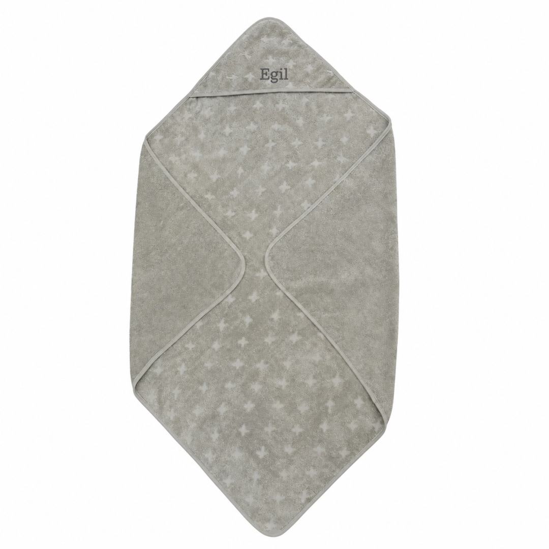 Baby towel hood - 70x70 cm - Mineral green - Bilde 3